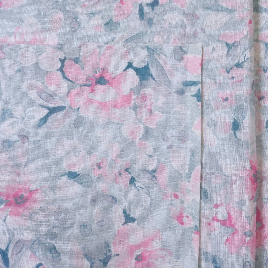 Turkish Blue & Pink Cotton Linen