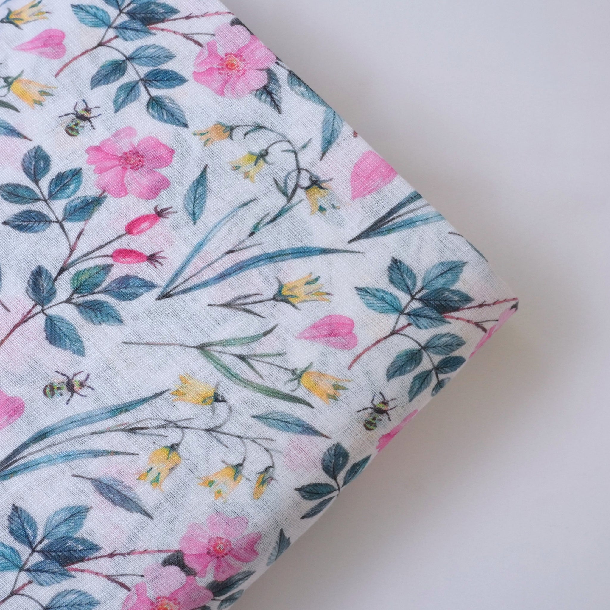Pink & Yellow Cotton Linen