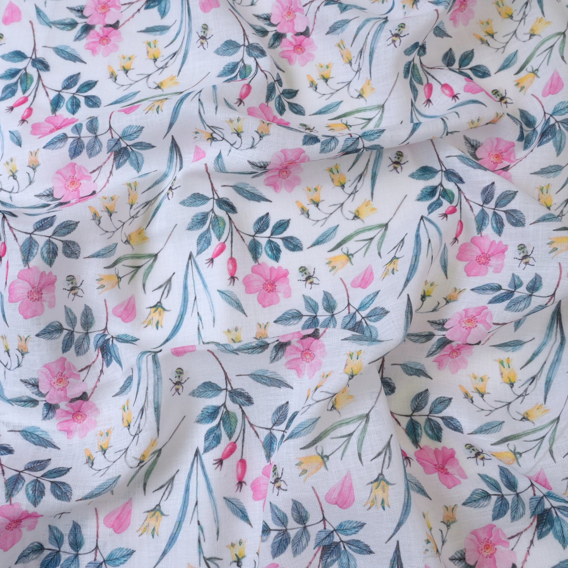 Pink & Yellow Cotton Linen