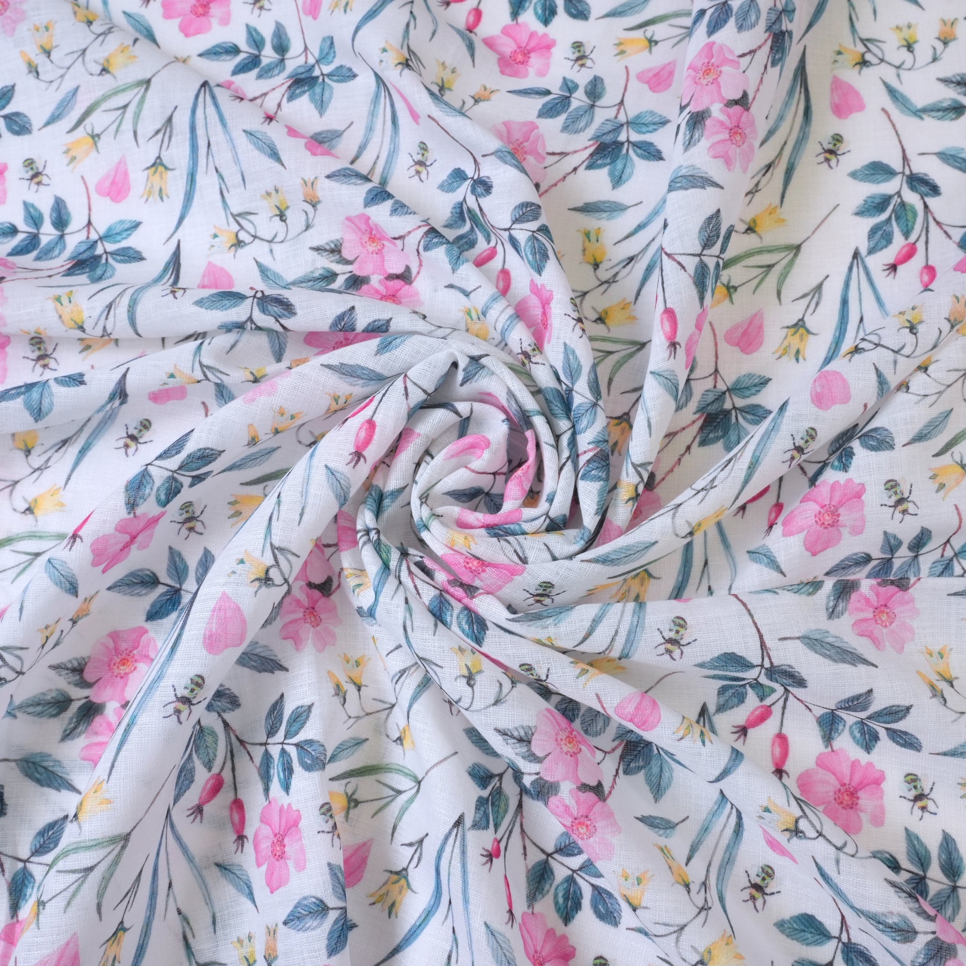 Pink & Yellow Cotton Linen