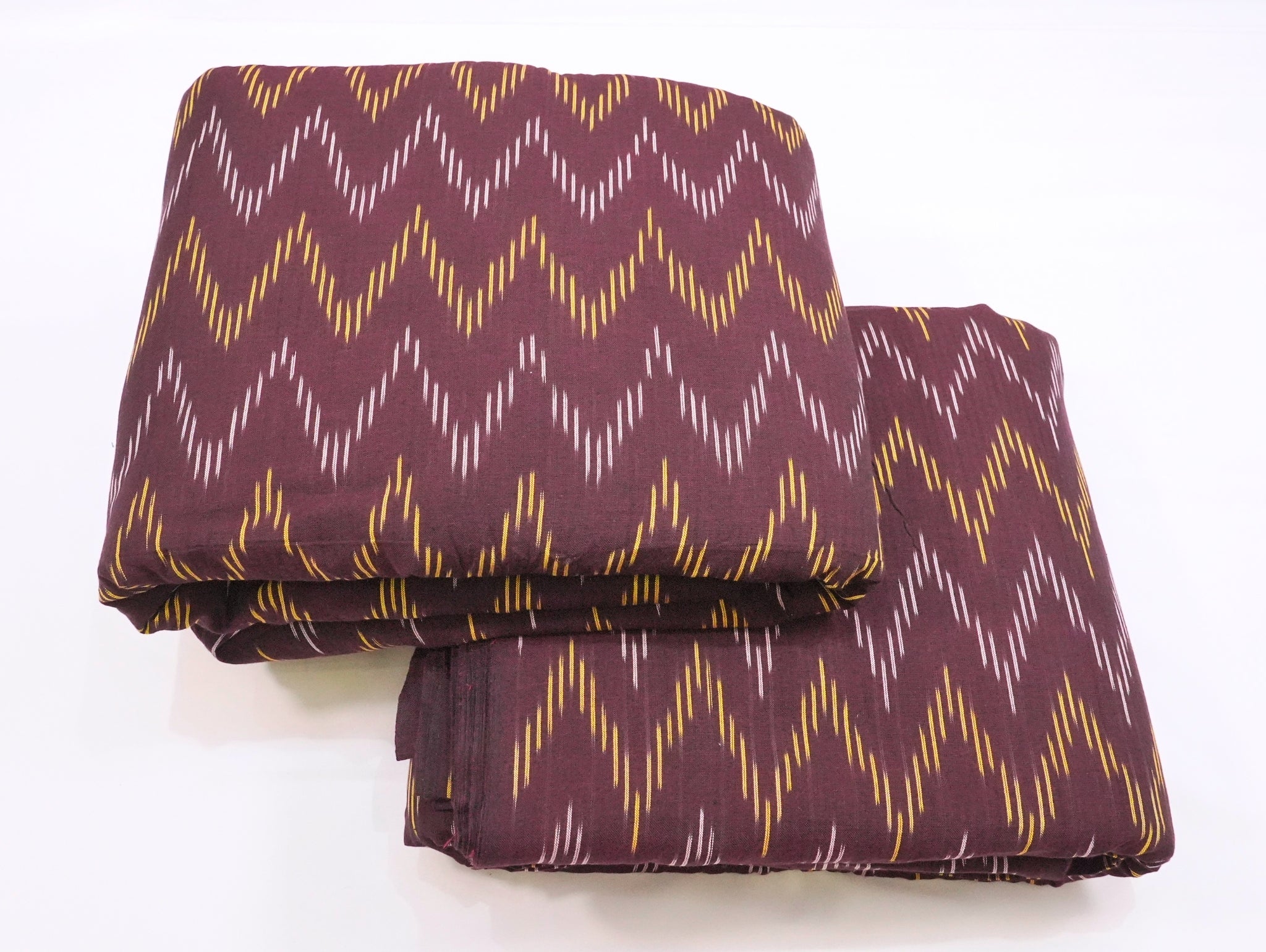 Chocolate Brown Ikkat Cotton