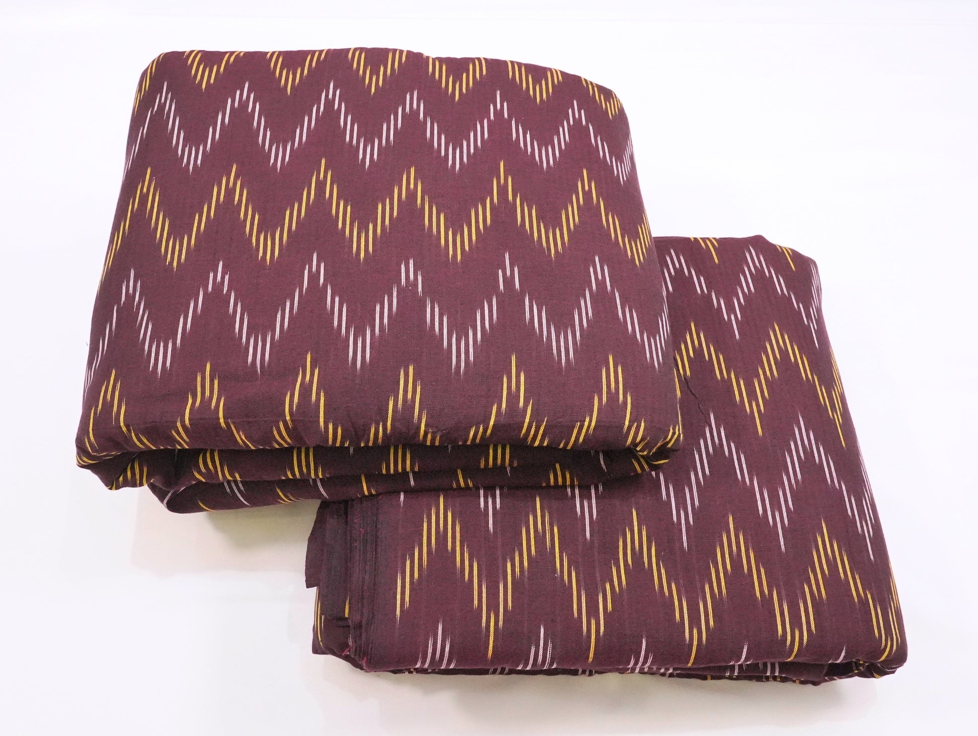 Chocolate Brown Ikkat Cotton