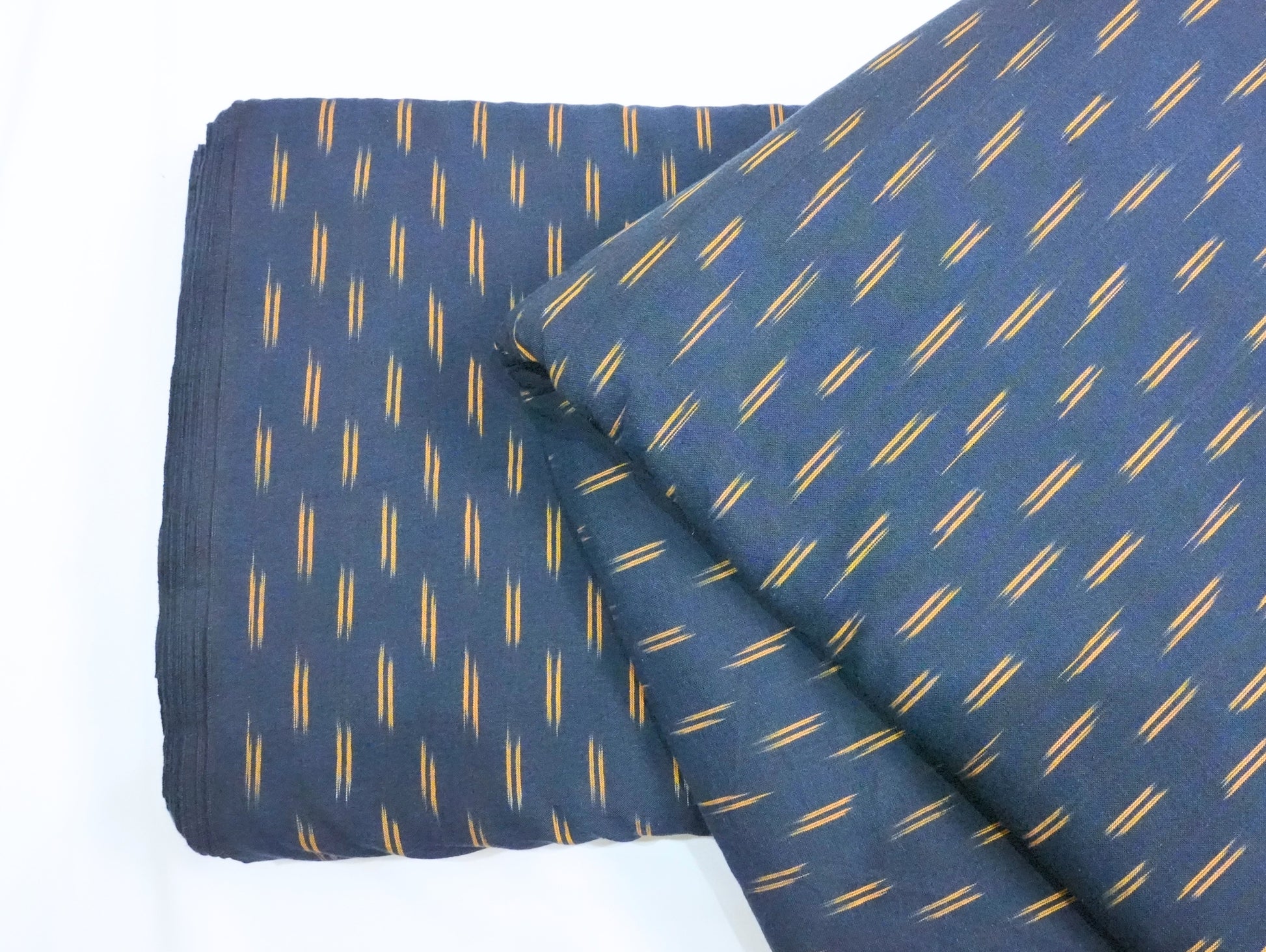 Dark Navy Blue Ikkat Cotton