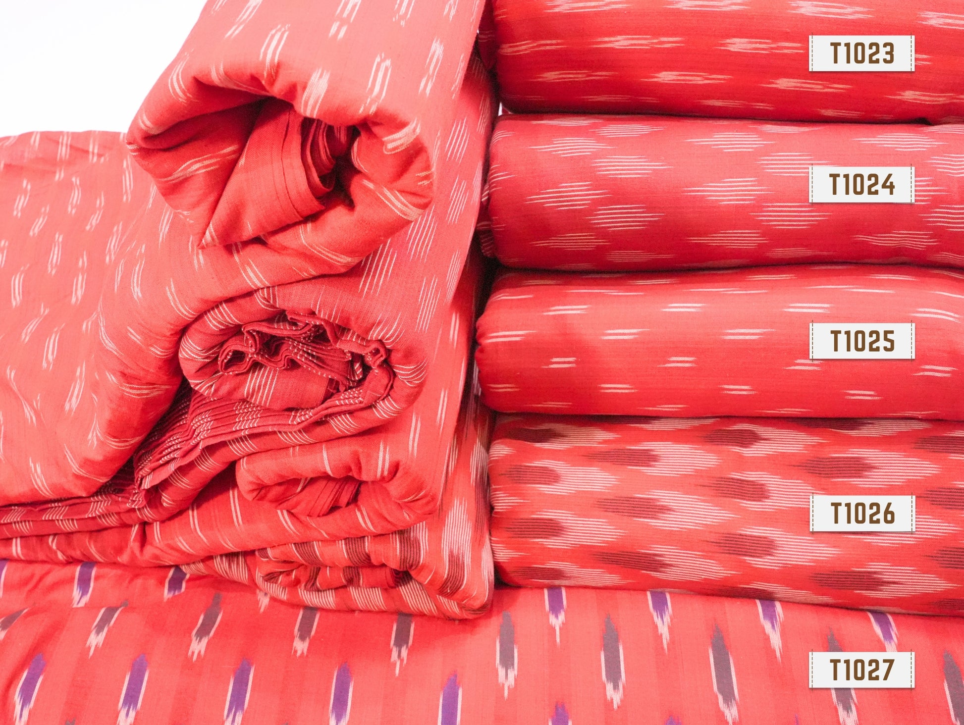 Red Ikkat Cotton