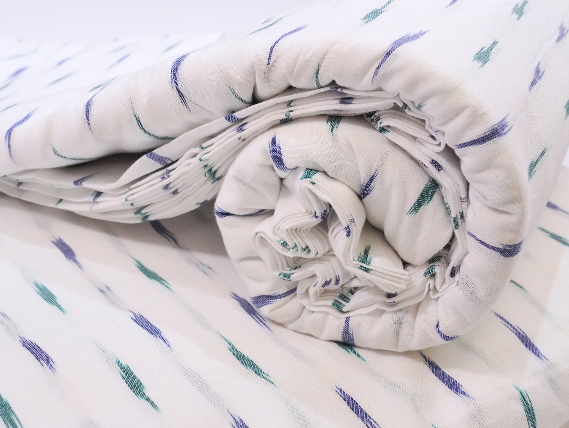 White Ikkat Cotton
