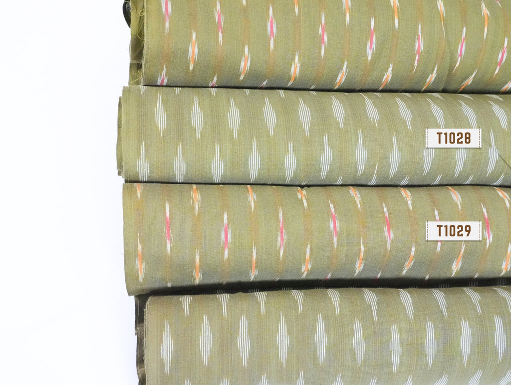 Olive Green Ikkat Cotton