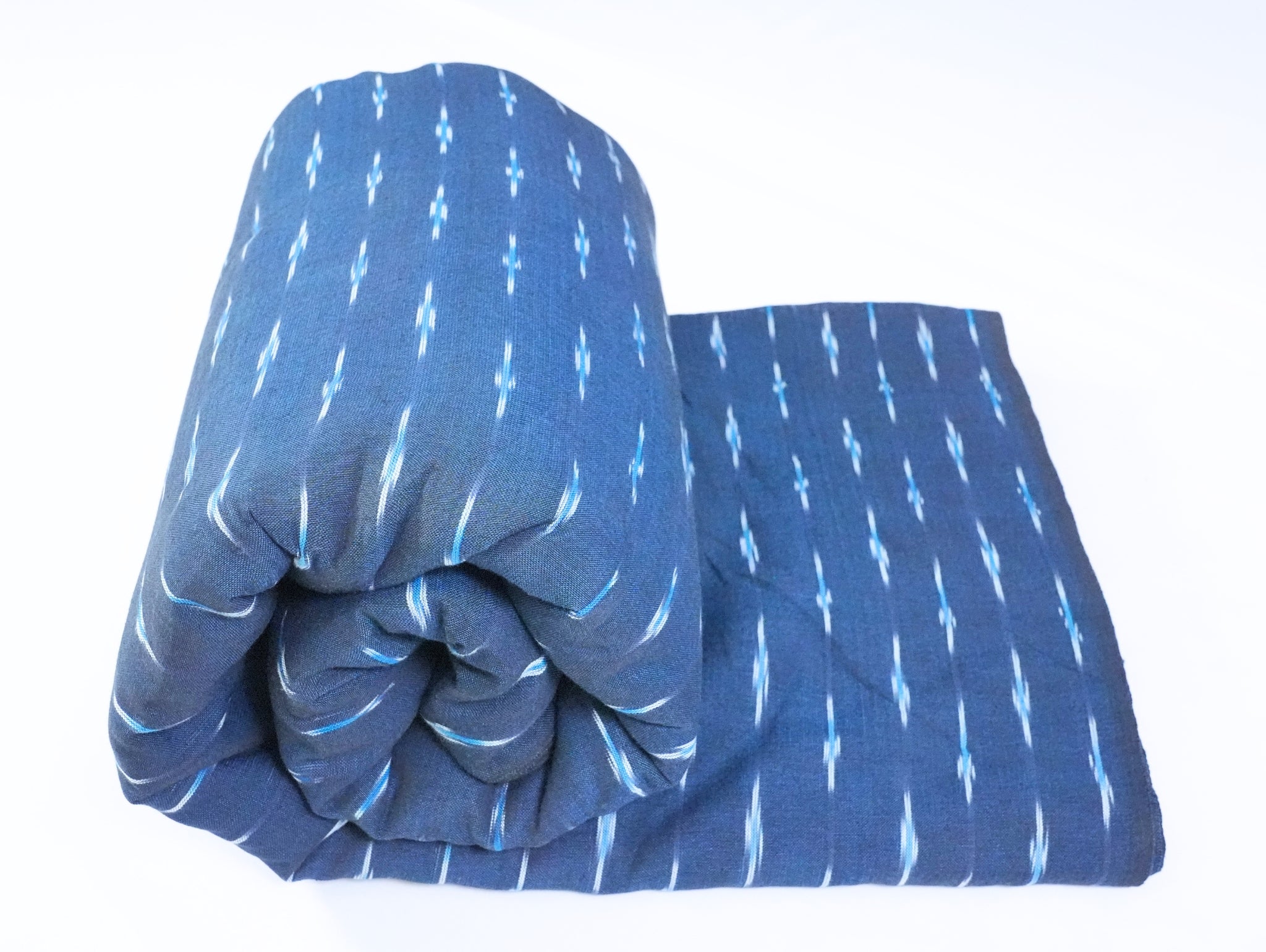 Dark Blue Ikkat Cotton