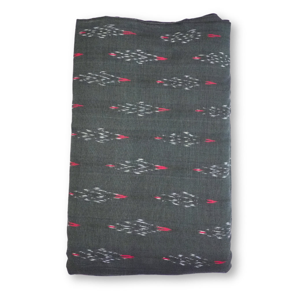 Dark Green Ikkat Cotton