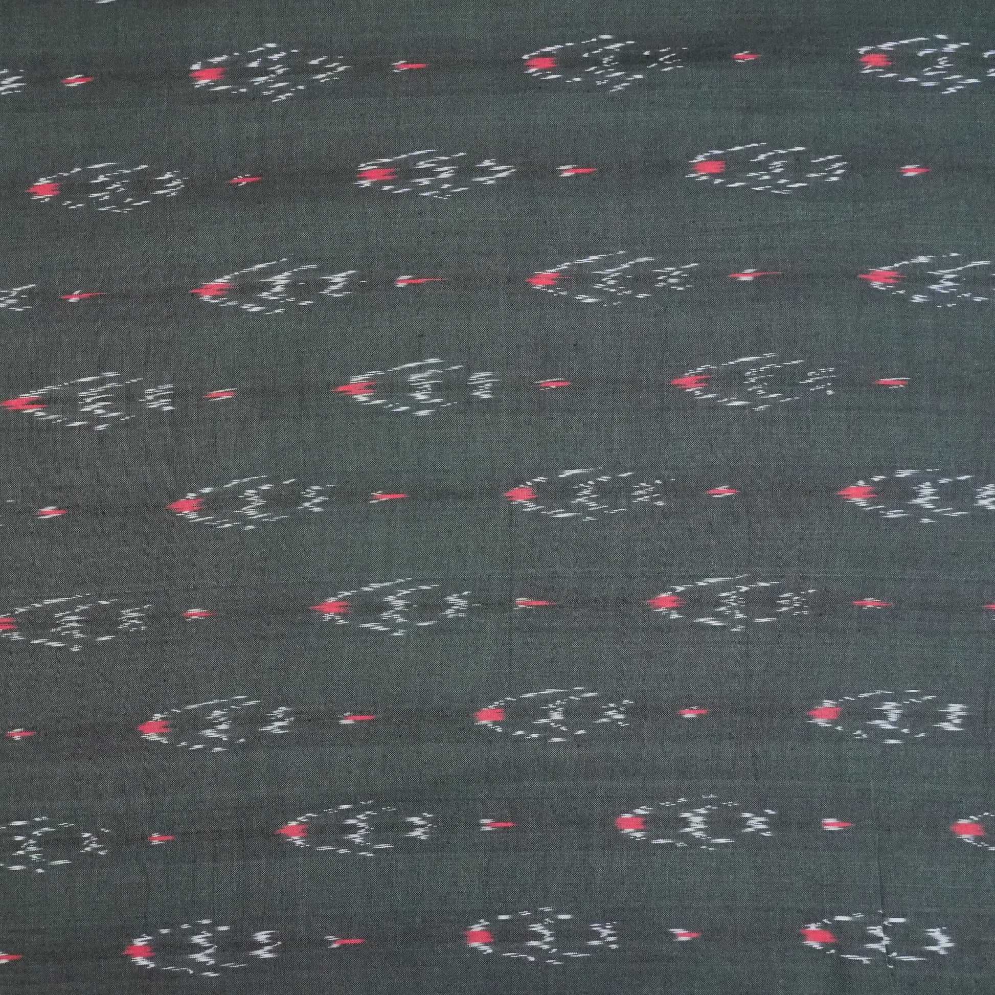 Dark Green Ikkat Cotton