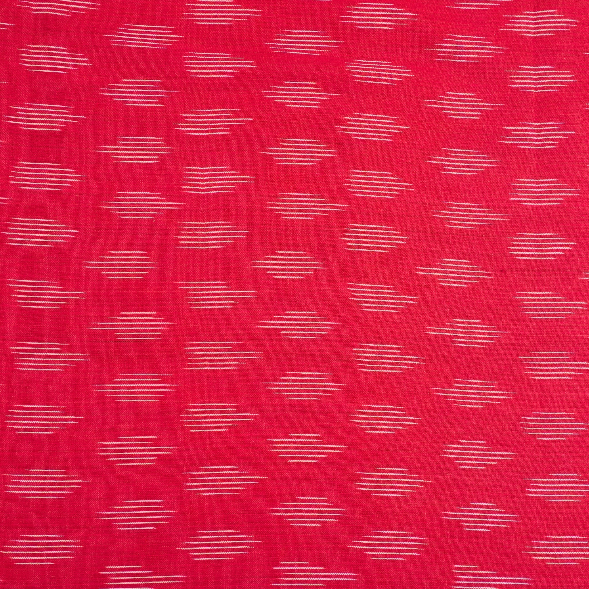 Red Ikkat Cotton