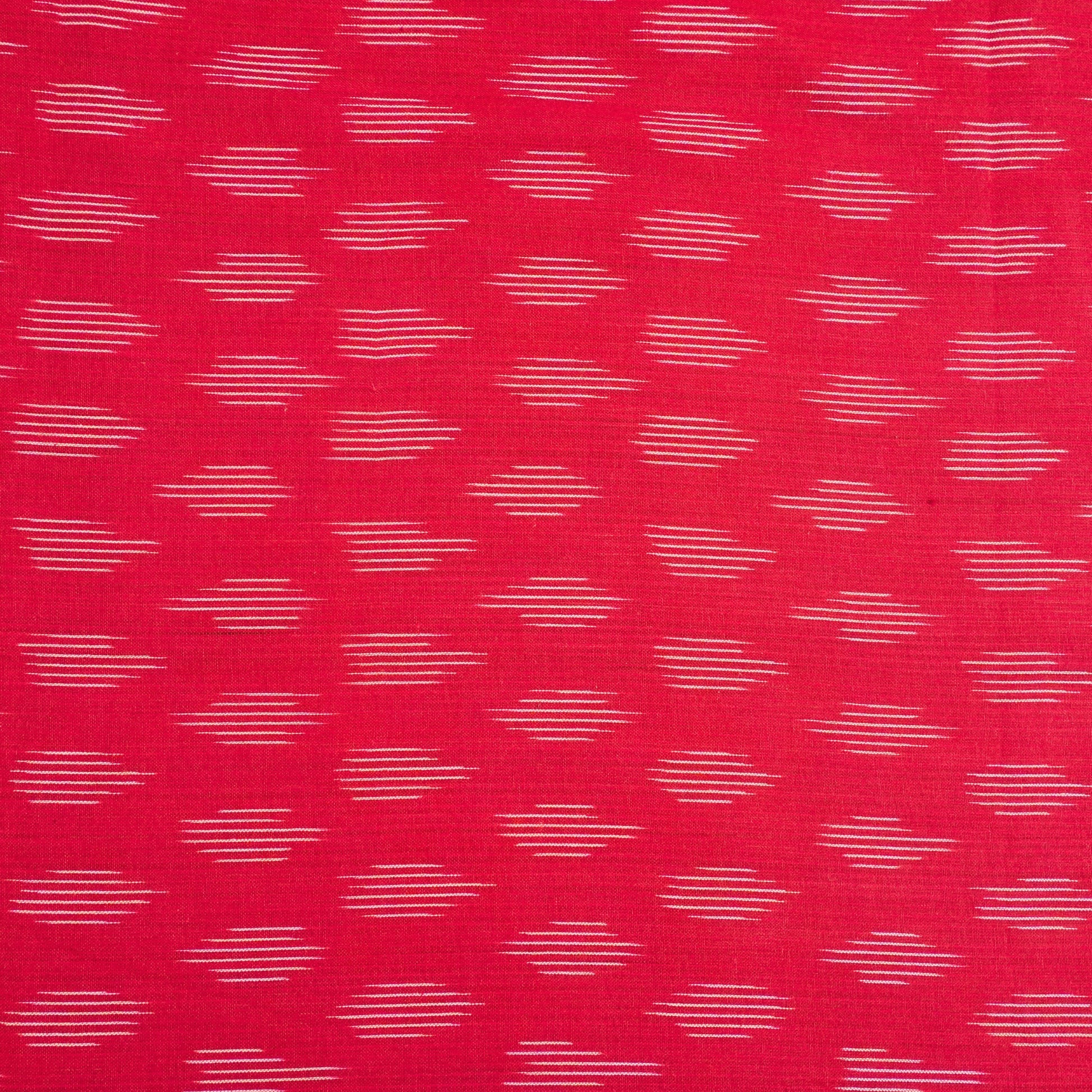 Red Ikkat Cotton