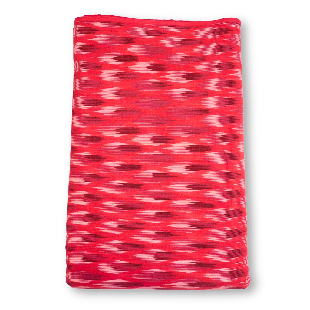 Red Ikkat Cotton