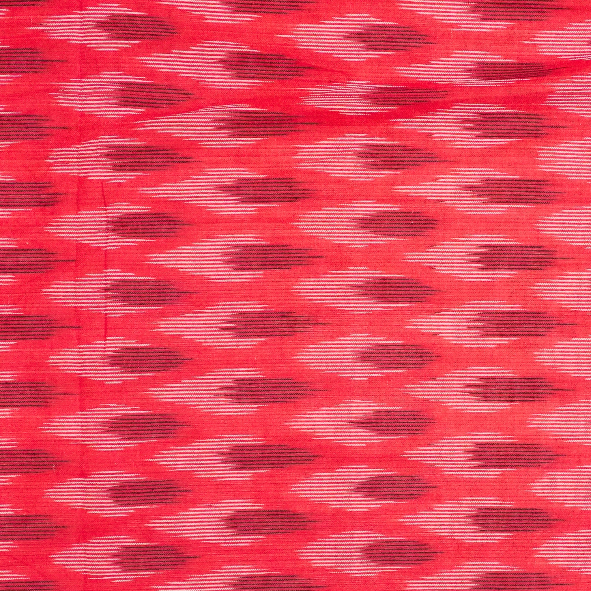 Red Ikkat Cotton