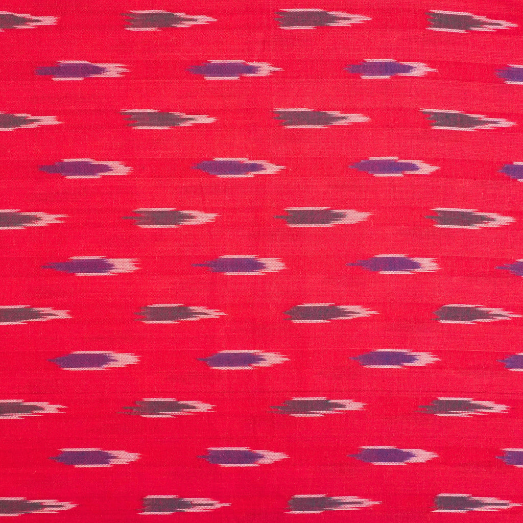 Red Ikkat Cotton