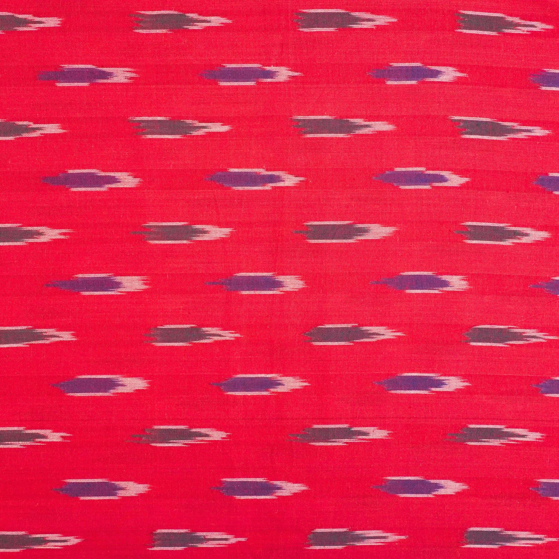 Red Ikkat Cotton