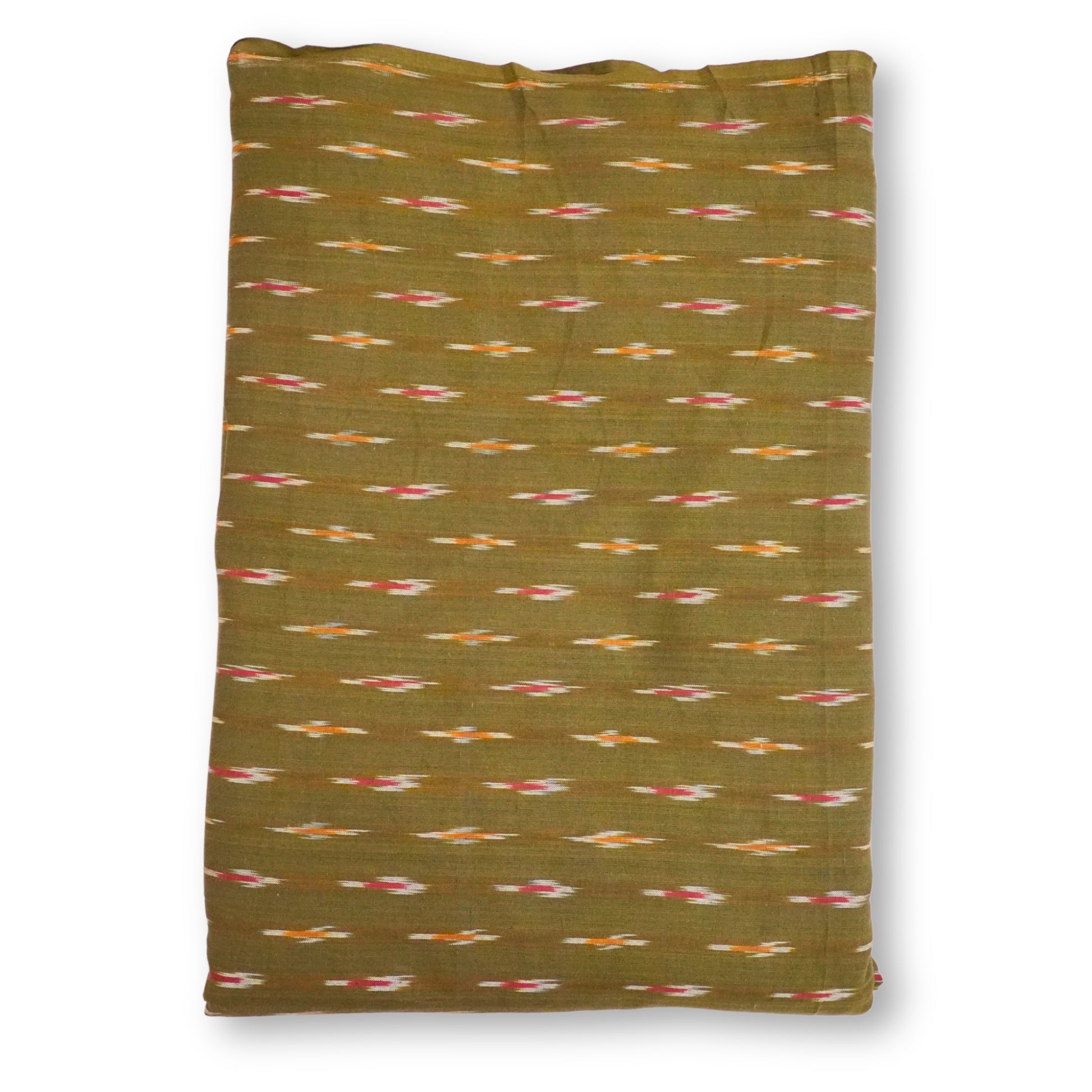 Olive Green Ikkat Cotton
