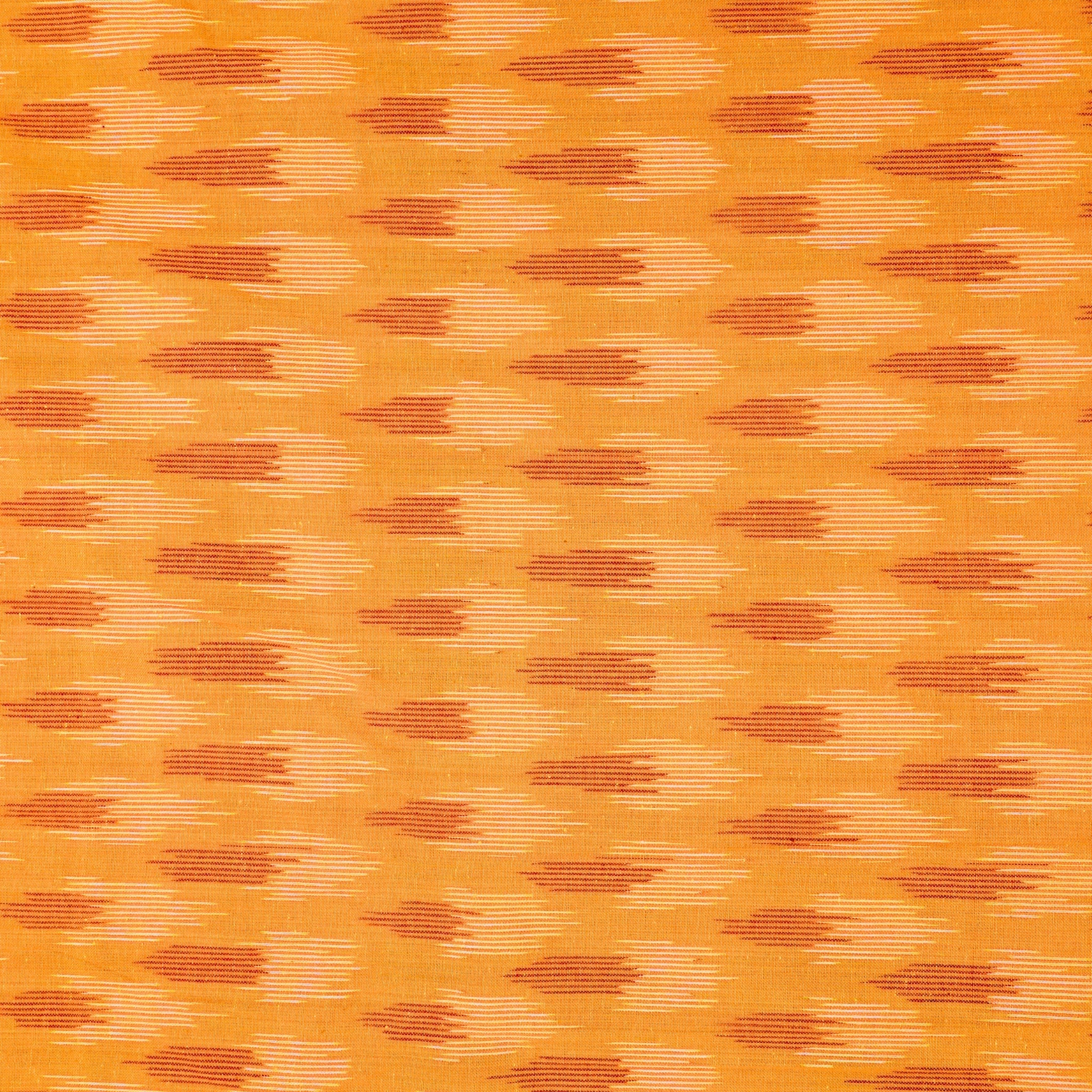 Orange Ikkat Cotton