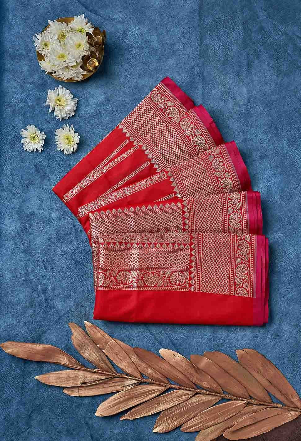 Red Banarasi Silk Saree