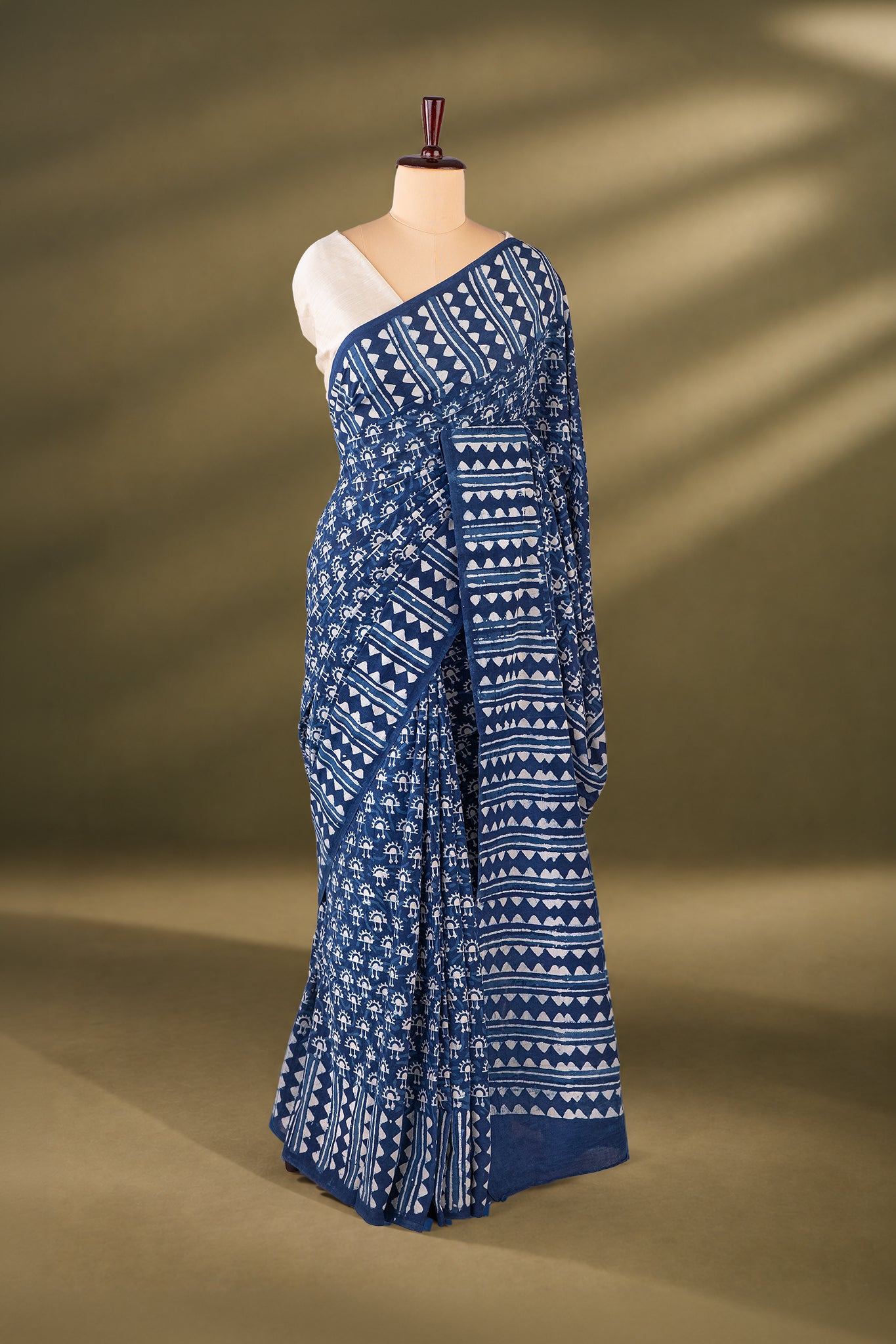 Indigo Cotton Saree