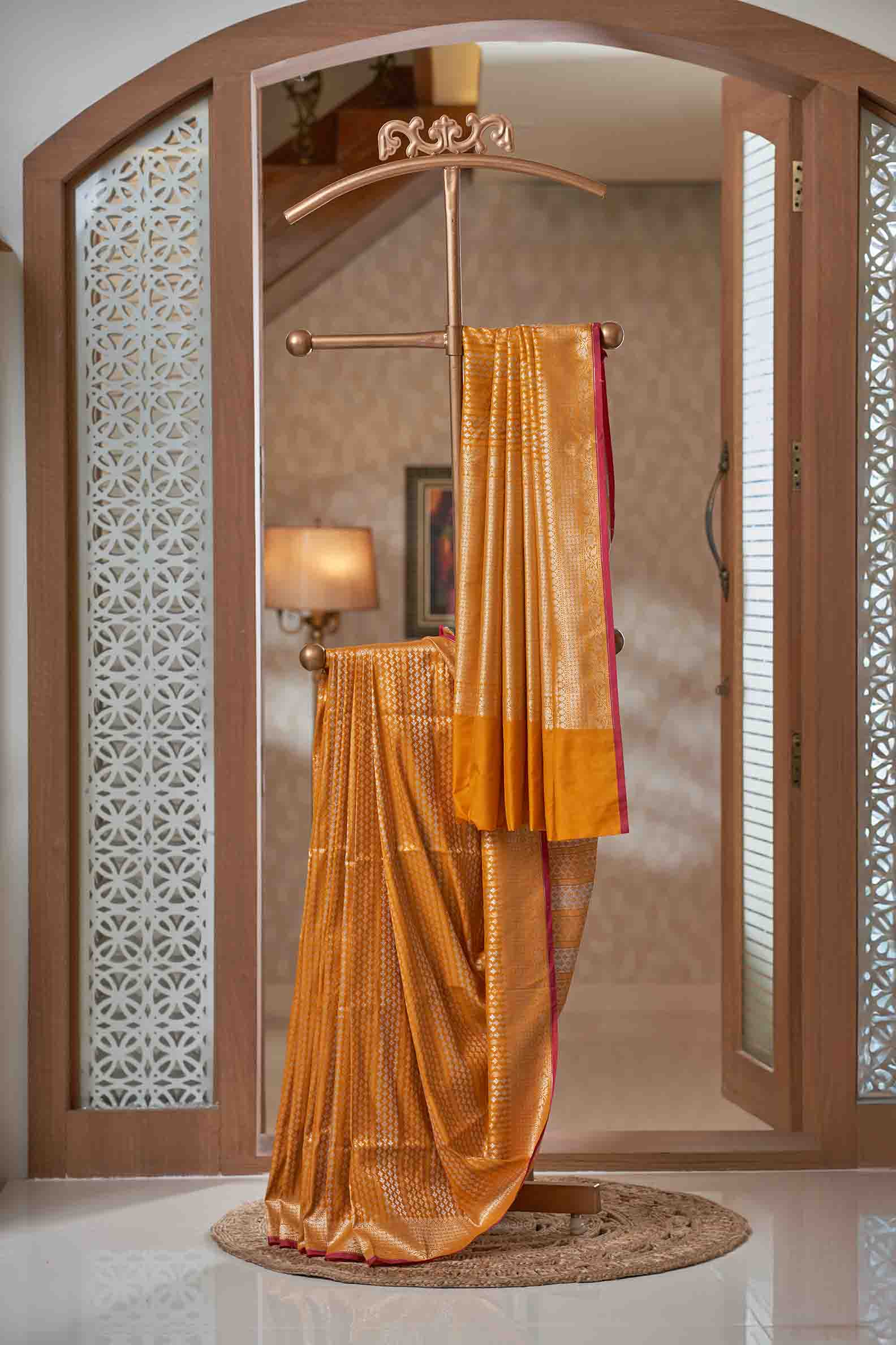 Light Rosewood Banarasi Silk Saree