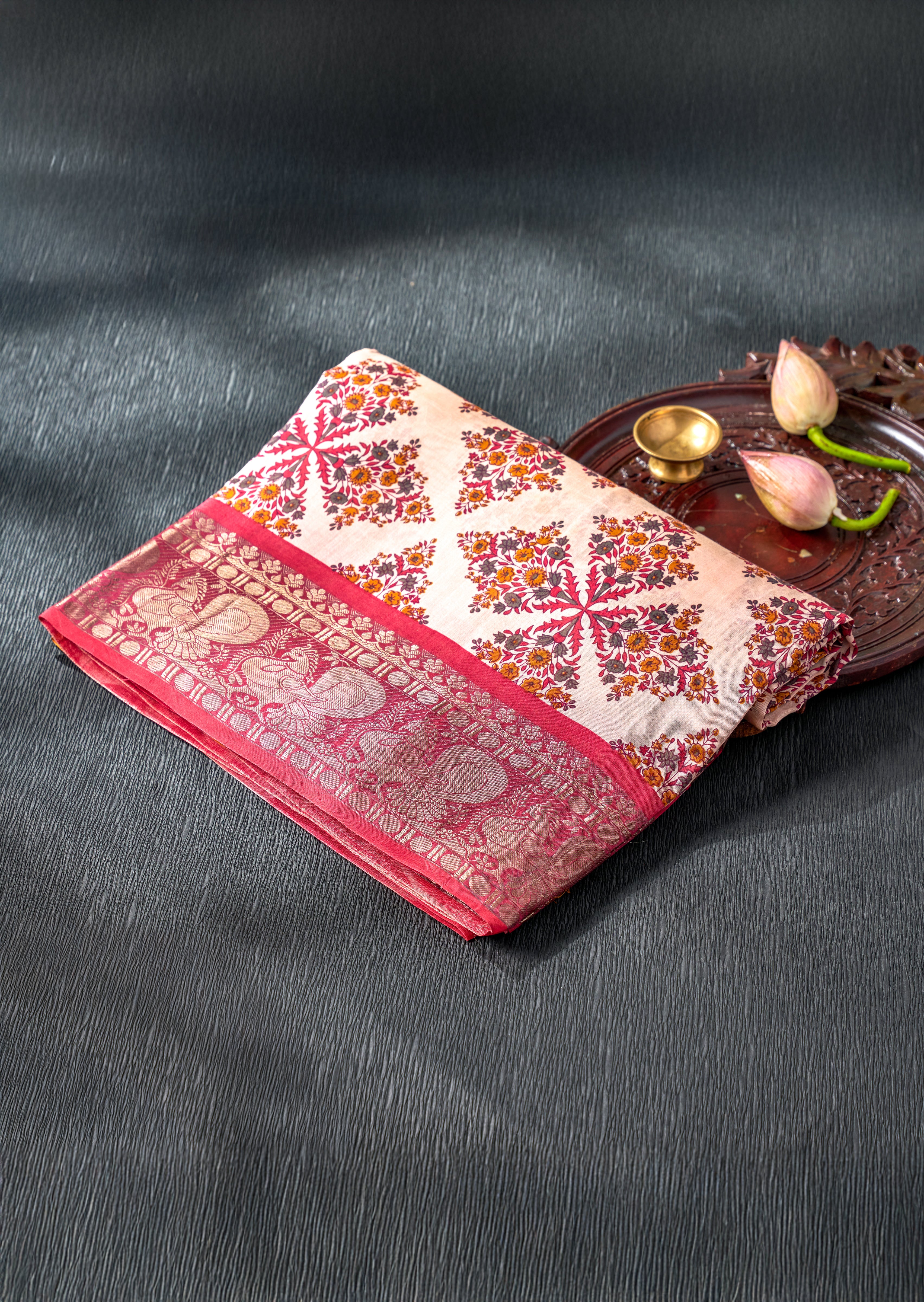 Multi Color Chanderi Saree