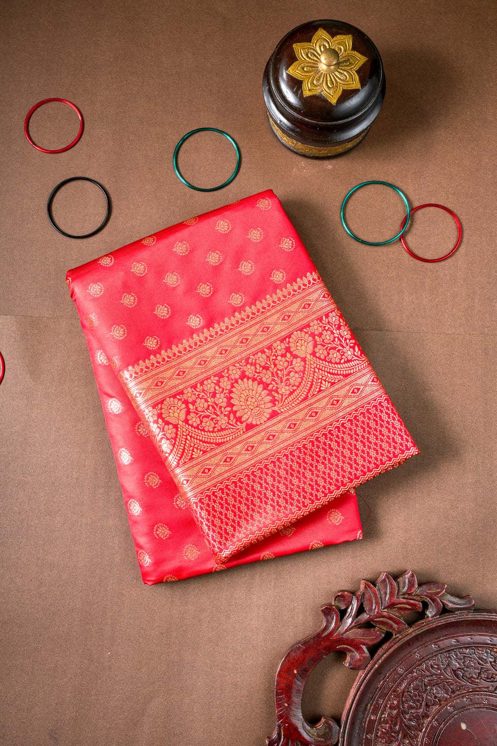 Multi Color Banarasi Silk Saree