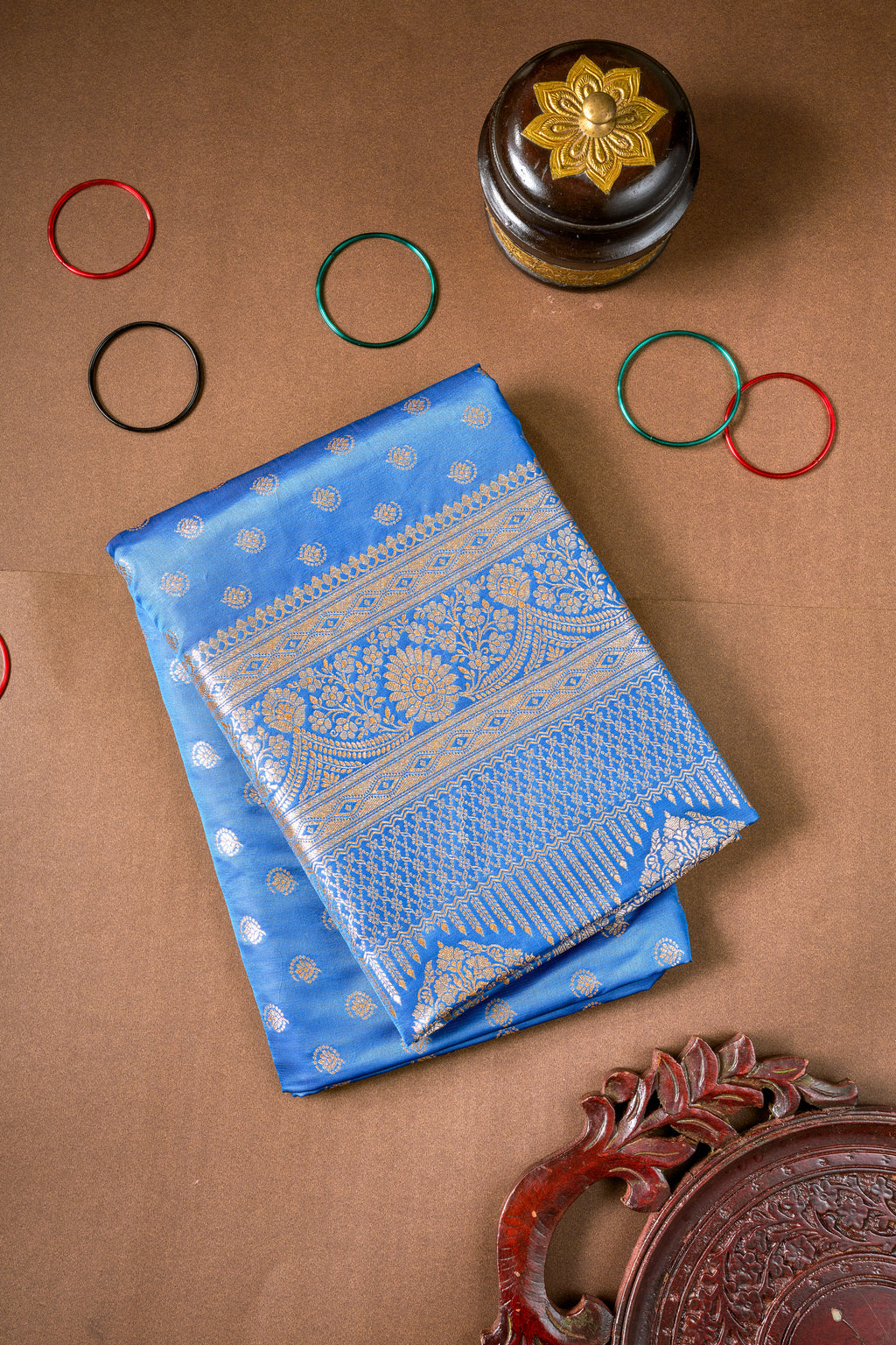 Multi Color Banarasi Silk Saree
