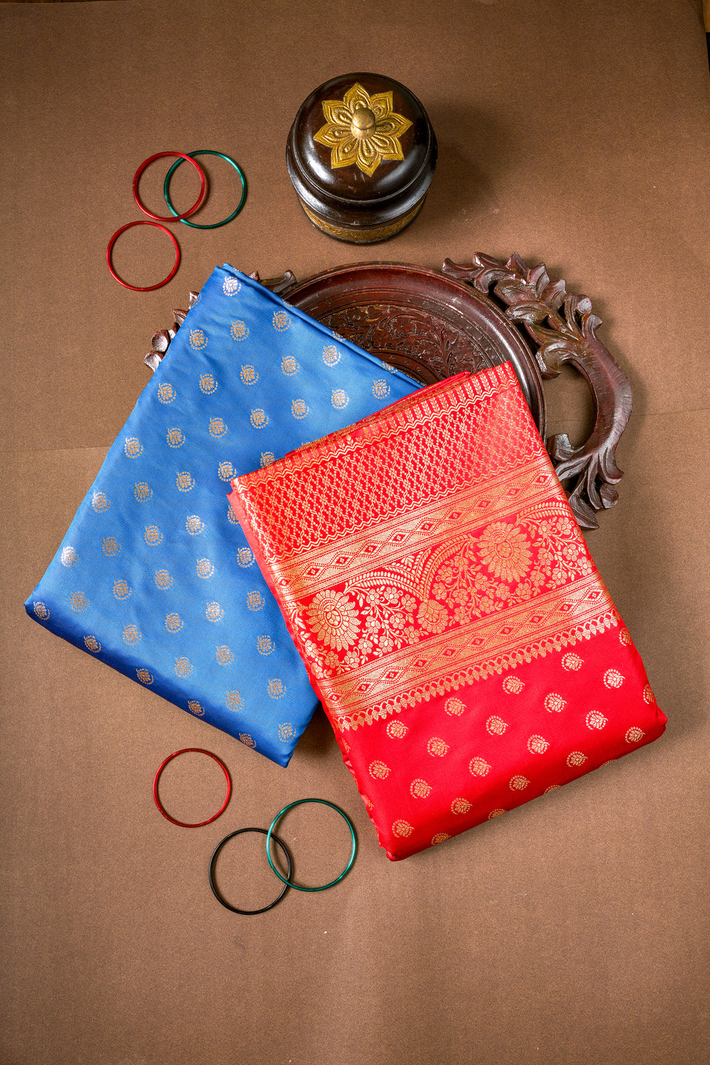 Multi Color Banarasi Silk Saree