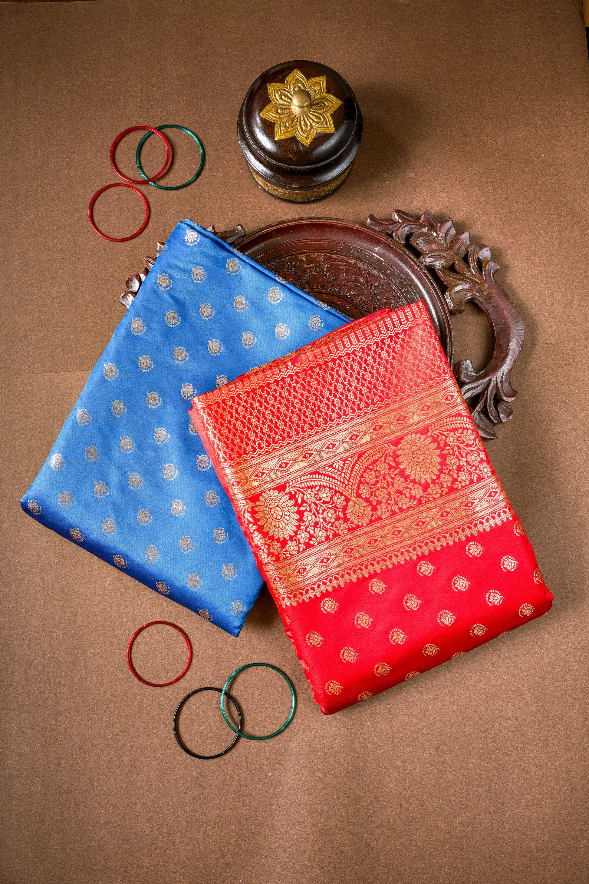 Multi Color Banarasi Silk Saree