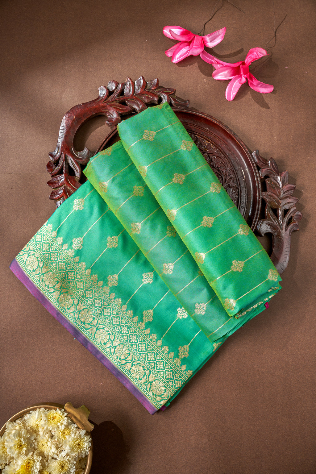 Multi Color Banarasi Silk Saree
