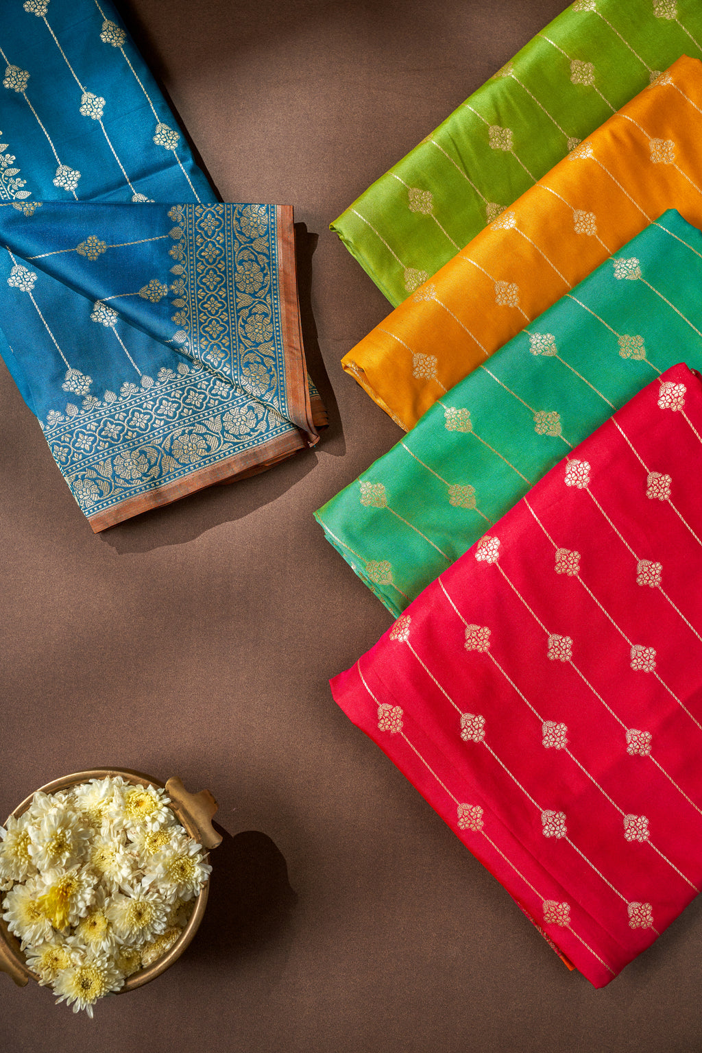 Multi Color Banarasi Silk Saree