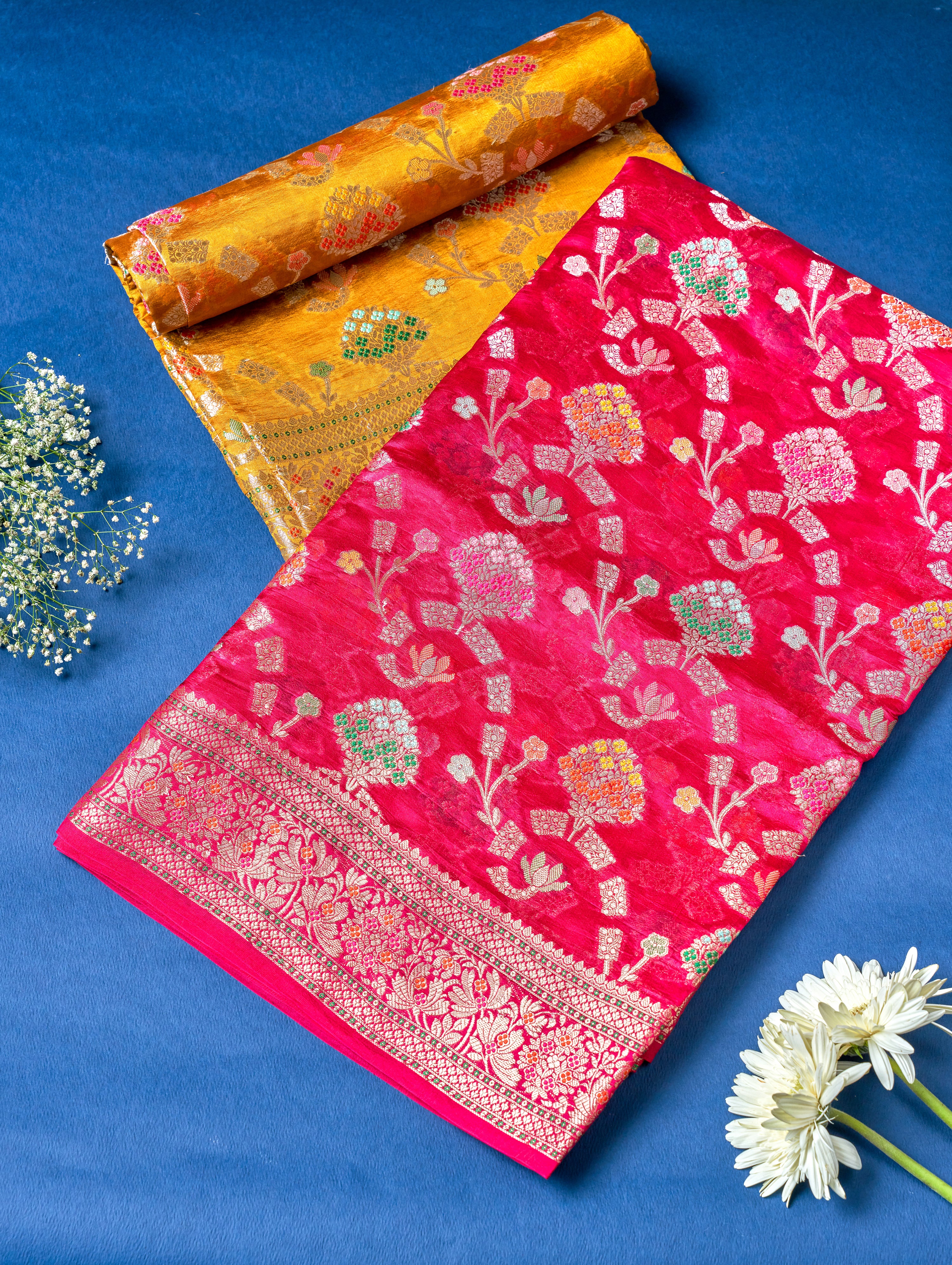 Multi Color Banarasi Silk Saree
