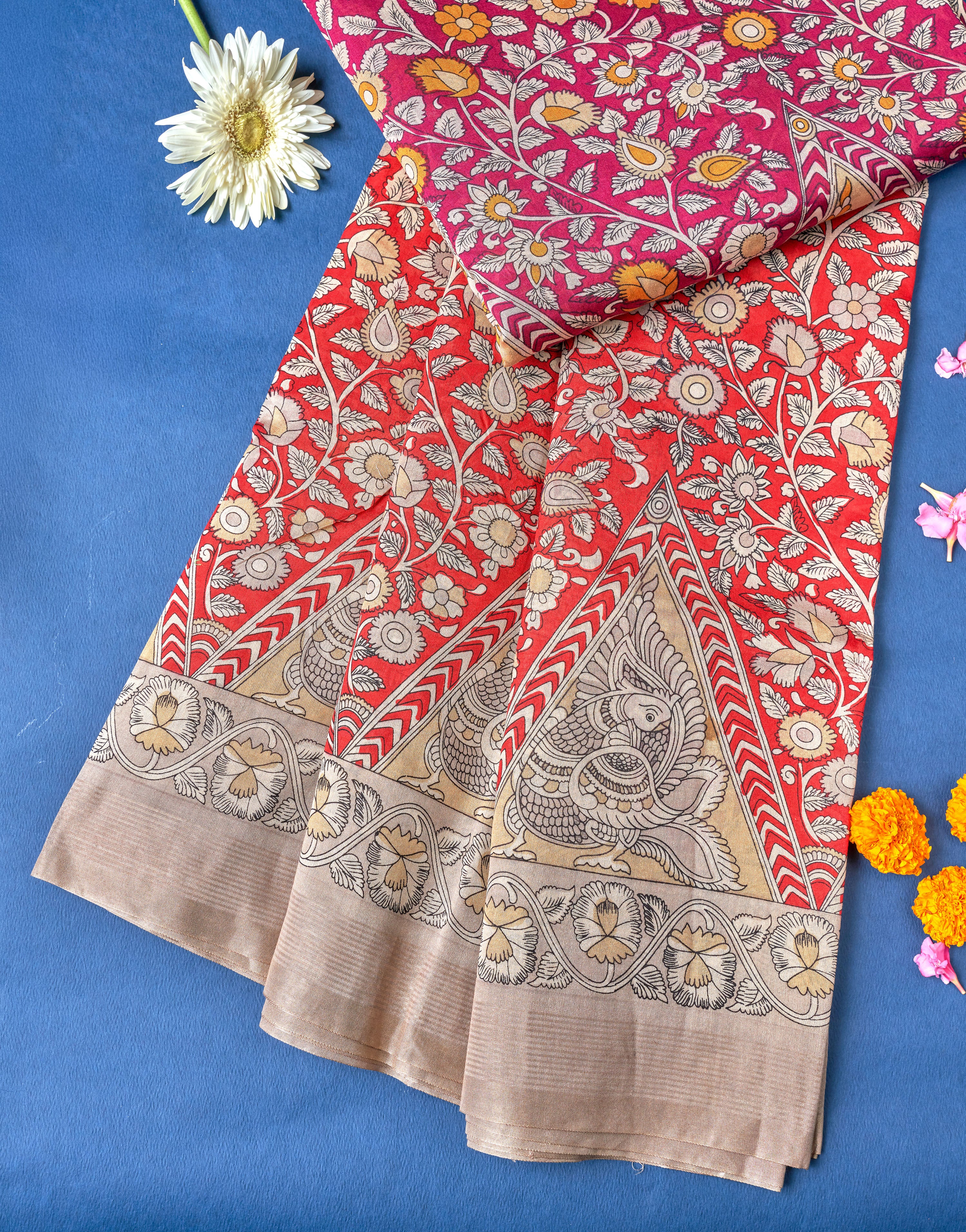 Multi Color Chanderi Saree