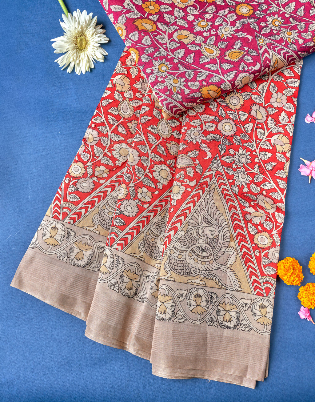 Multi Color Chanderi Saree