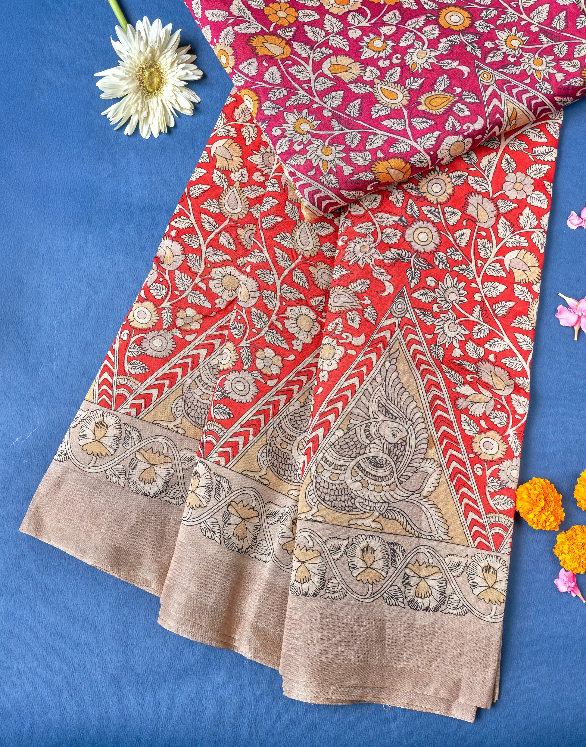 Multi Color Chanderi Saree