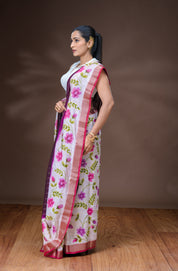 Deep Purple Silk Saree