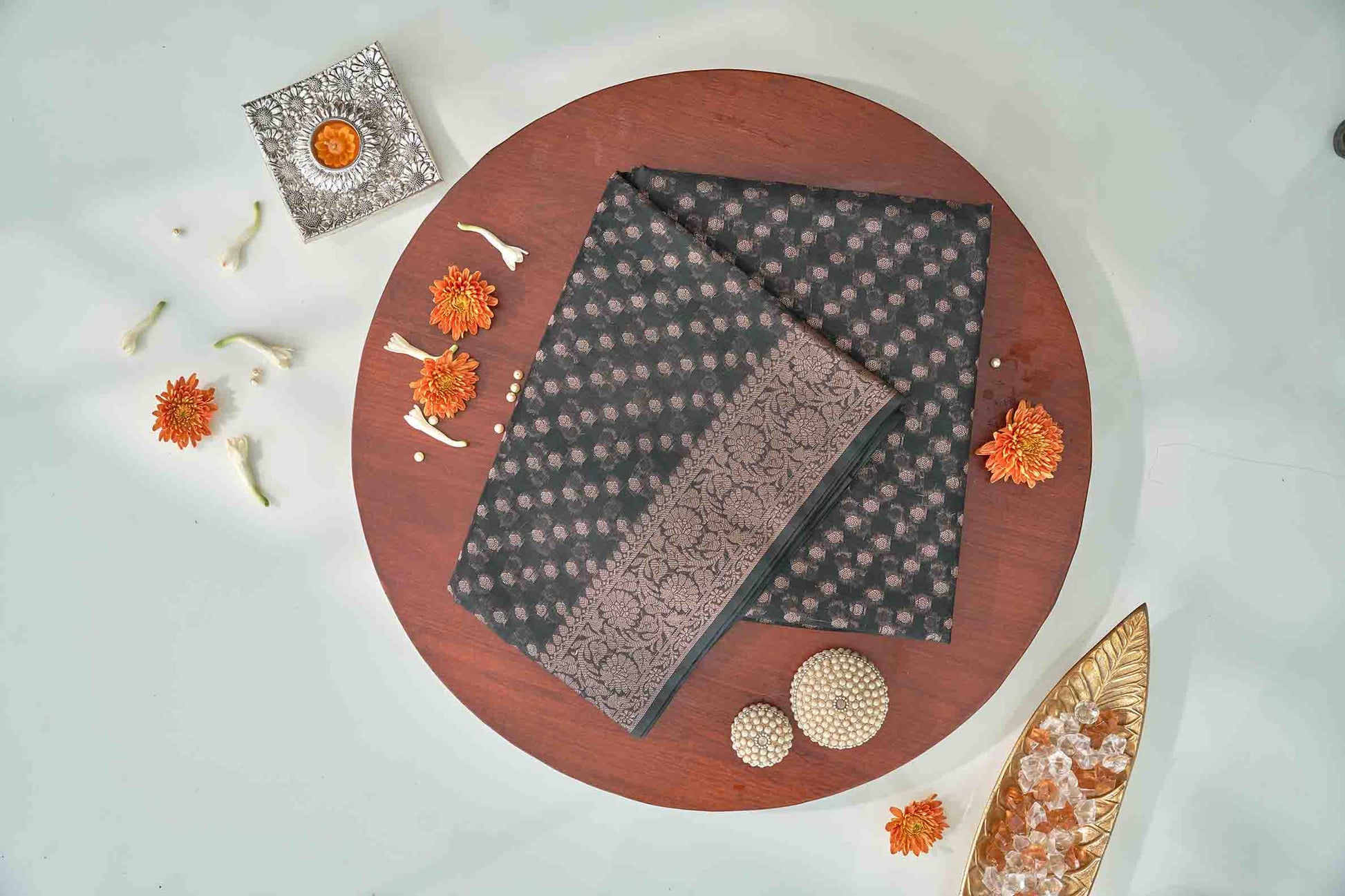 Black Cotton Saree