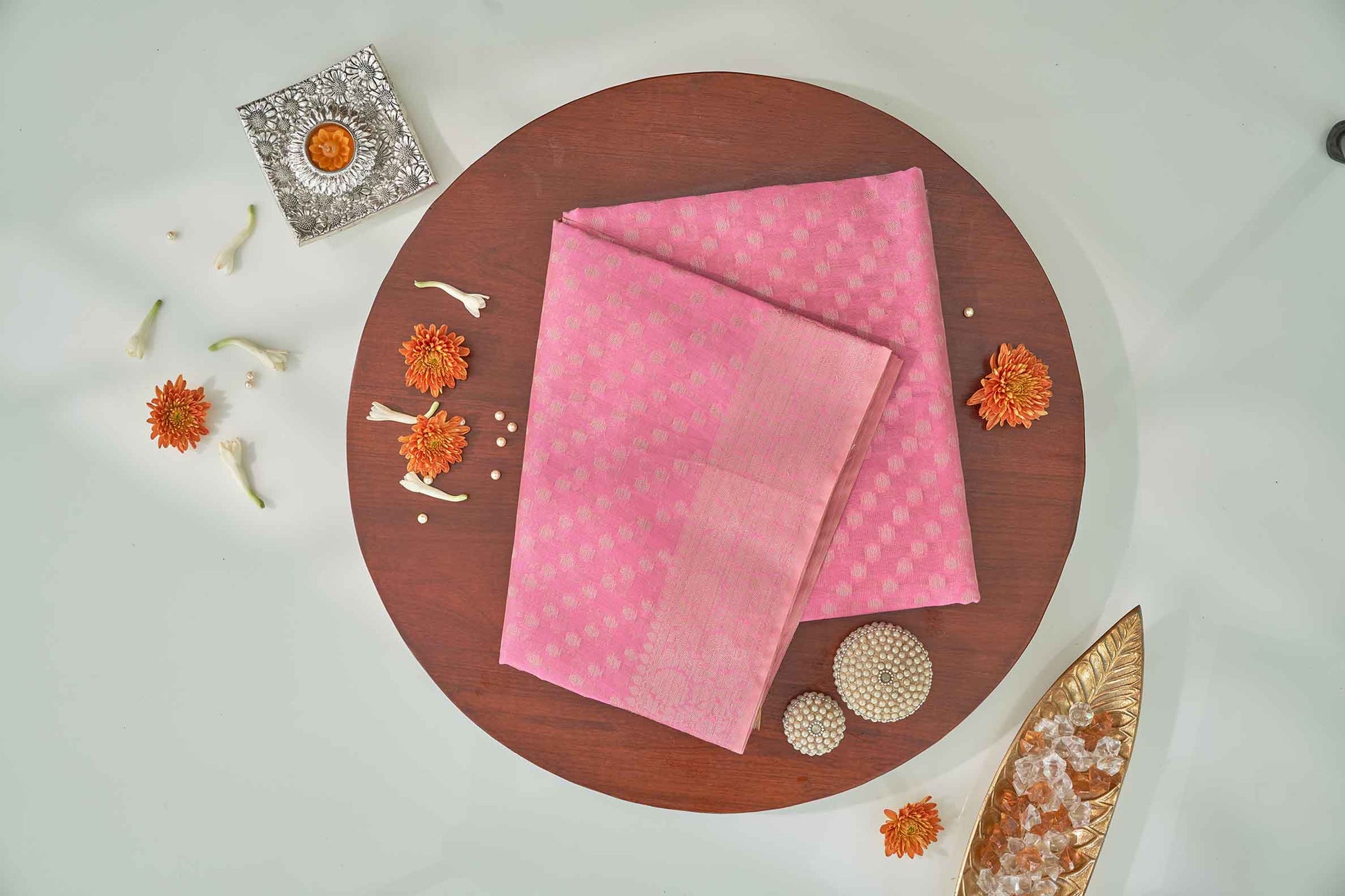 Pink Cotton Saree