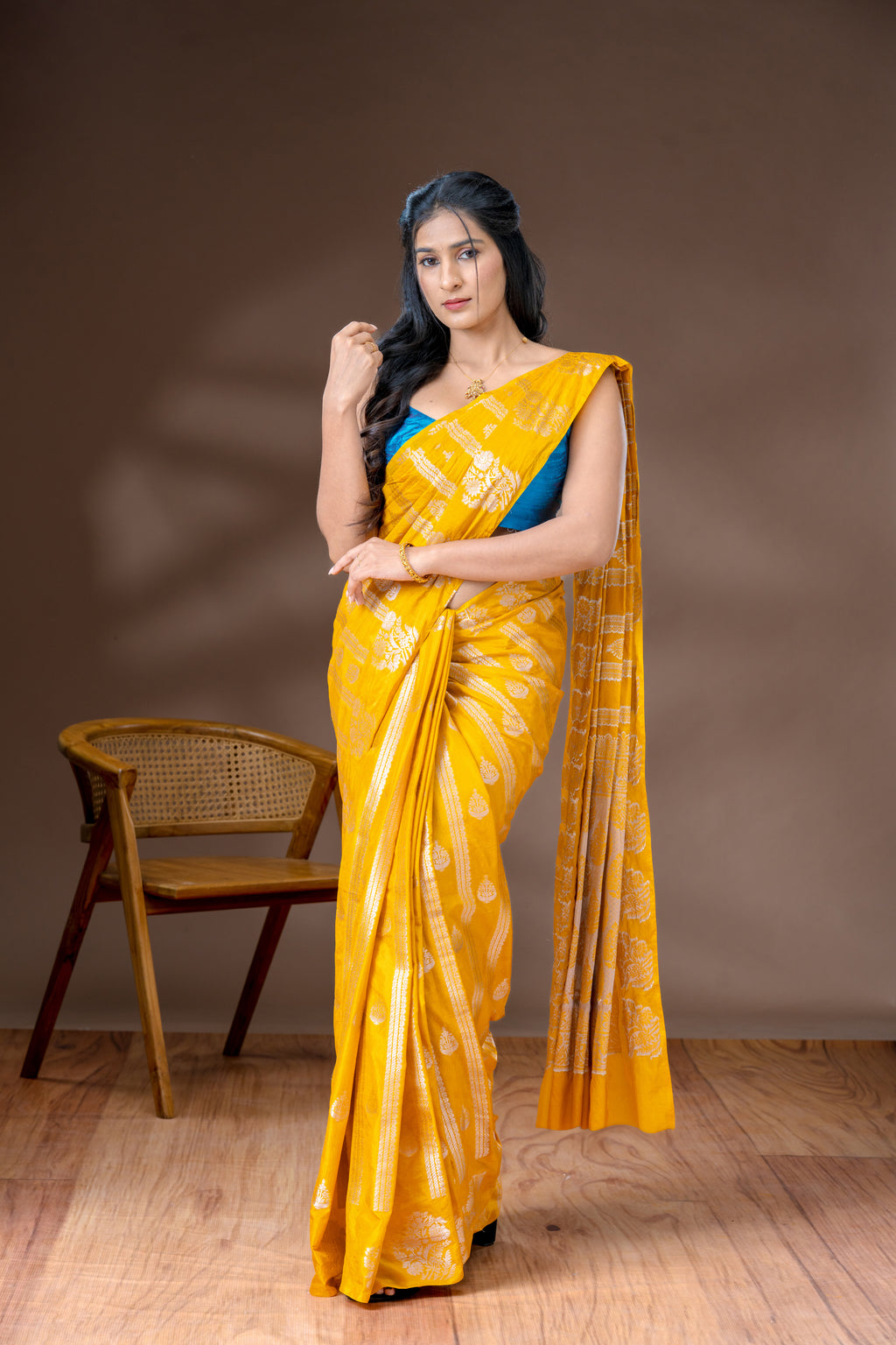 Goldernod Yellow Silk Saree