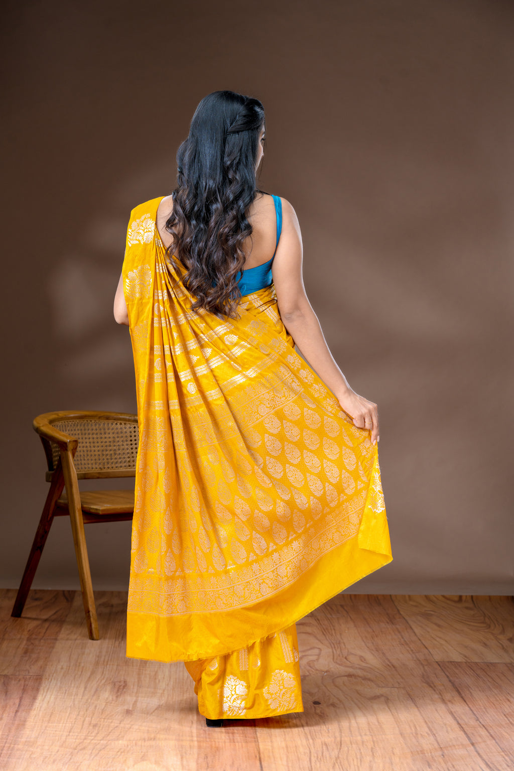 Goldernod Yellow Silk Saree