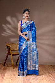 Blue Banarasi Silk Saree