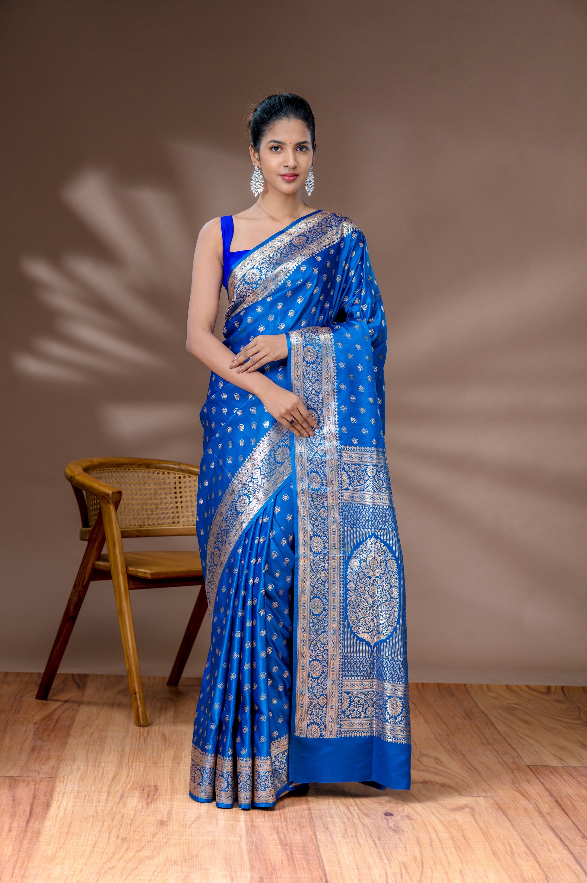 Blue Banarasi Silk Saree